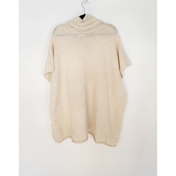Universal Thread Beige Turtleneck Knit Sweater Poncho One Size - Picture 5 of 7